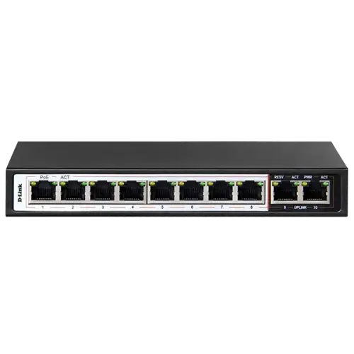 D-link DES-F1010P-E 10 Port Unmanaged PoE Switch